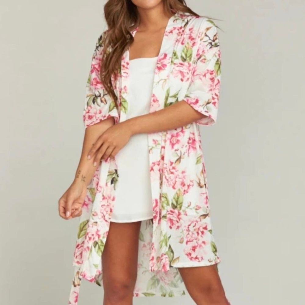 Show Me Your Mumu Open Front Floral Kimono Duster One Size